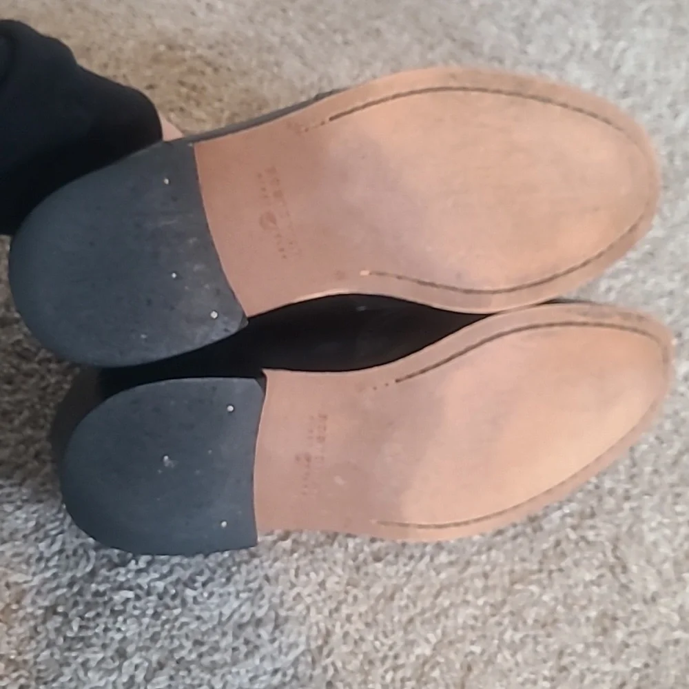EUC Bostonian Classics Wing Tip Kiltie Black Leather Tassel Loafers Men 9.5M